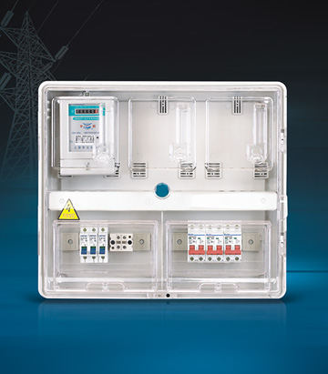 電表箱|塑料電表箱-單相三表位電表箱(上下結(jié)構(gòu))